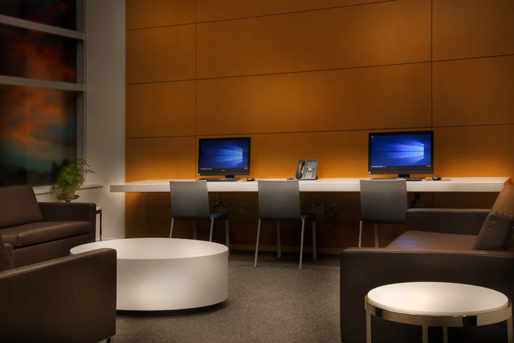 Procedure Waiting Area (featuring computers for visitor/family use)