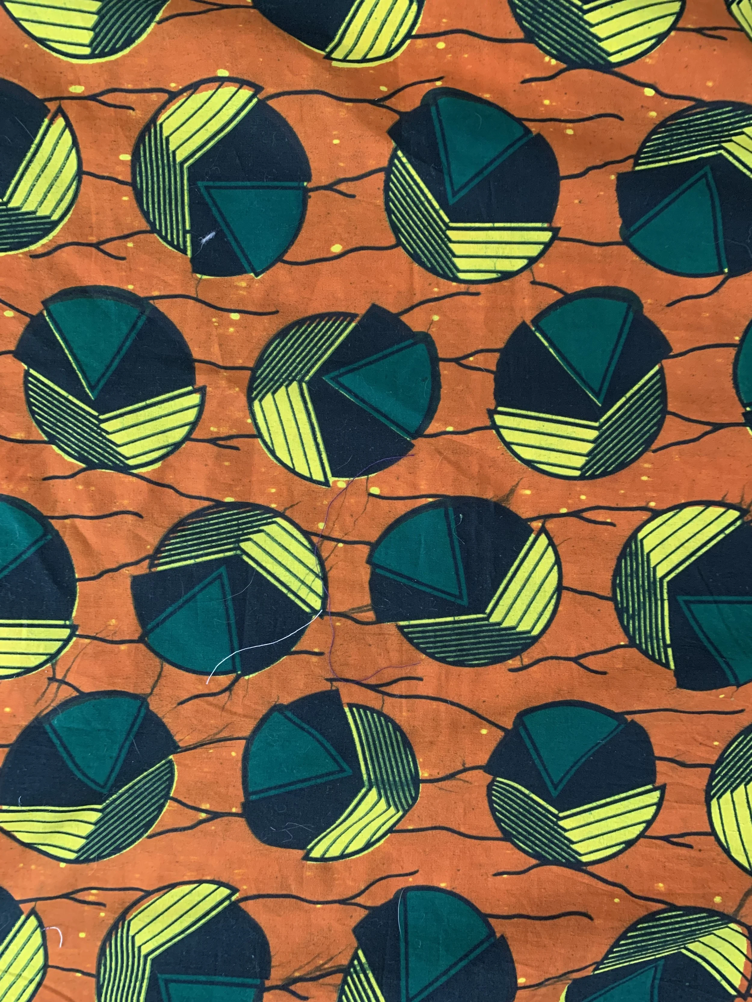 Orange Wax Print - Vlisco