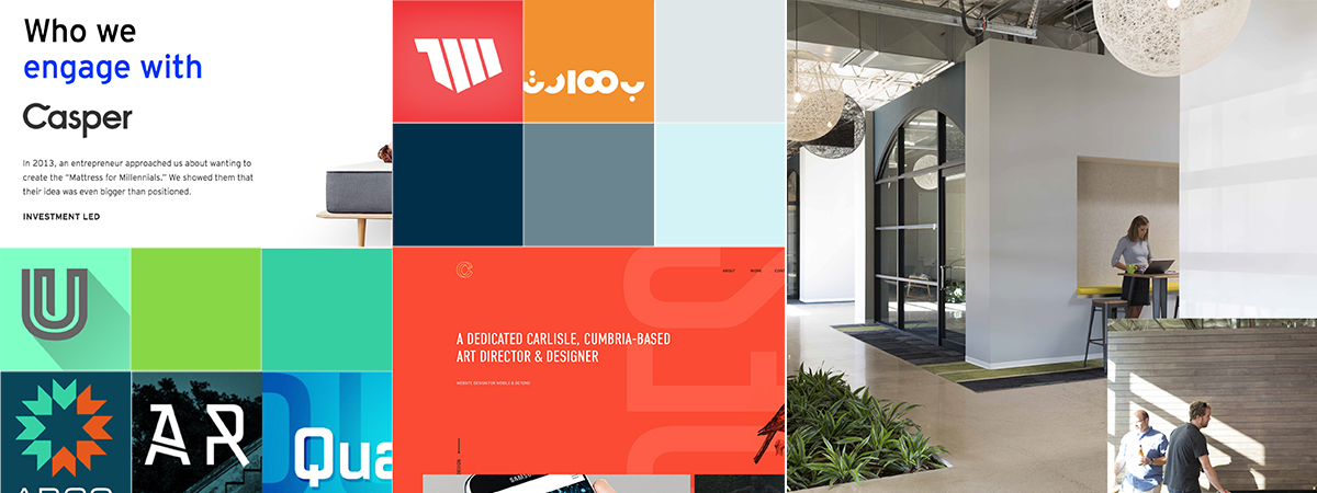 From the mood boards, we created three logo directions: one using initials, one using a monogram, and one based in iconography. Once the final logo was selected, we expanded the identity across design guidelines, business cards, powerpoint templates, digital media, a website and more.