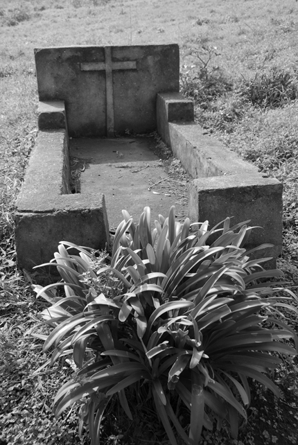 Example of a grave marker in a Rwandan cemetery.