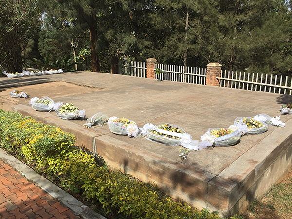 Mass graves at the Genocide Memorial in Kigali holding about 250,000 of the more than 1,000,000 people killed during the Genocide against the Tutsi in 1994.