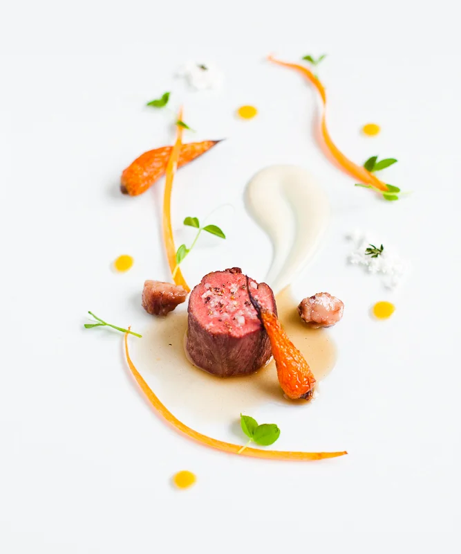 Inspired By Eleven Madison Park Beef Tenderloin Carrots Peas And Potato Eat A Duck I Must