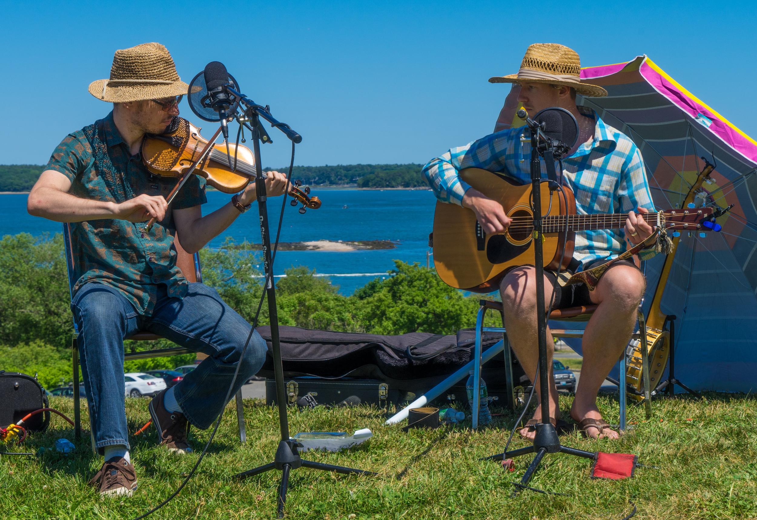 Folk musicians at Funjoy. Photo by Kevin Schochat.