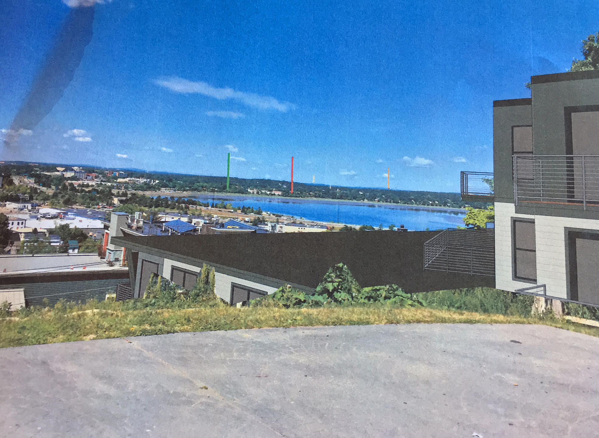 Rendering of post-development view presented to City of Portland Planning office.