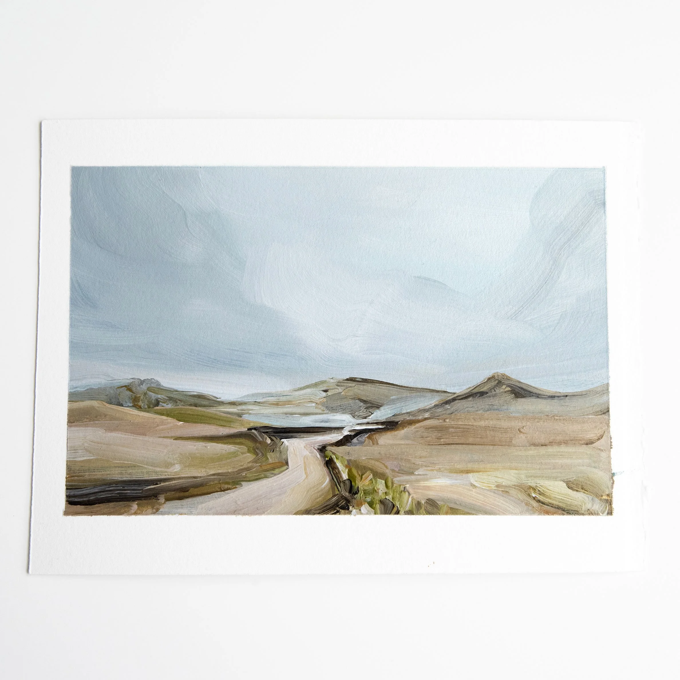 Blue Sky Landscape Abstract Painting