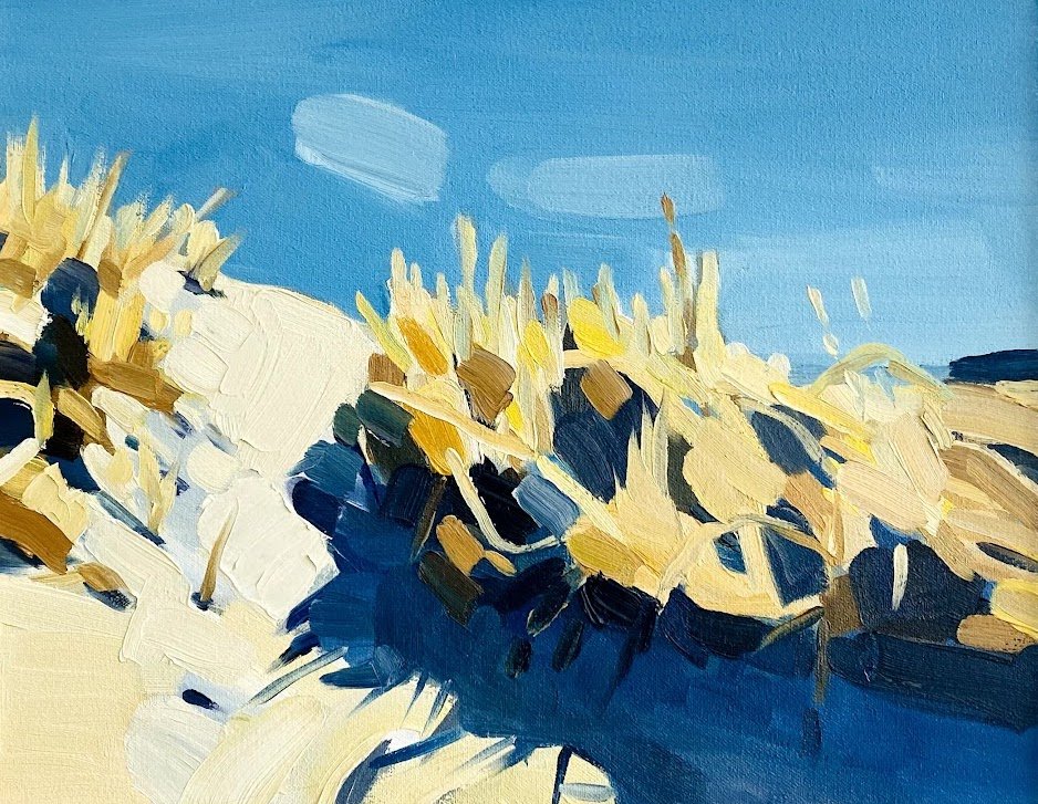 April Dunes, 11"x14", oil on canvas