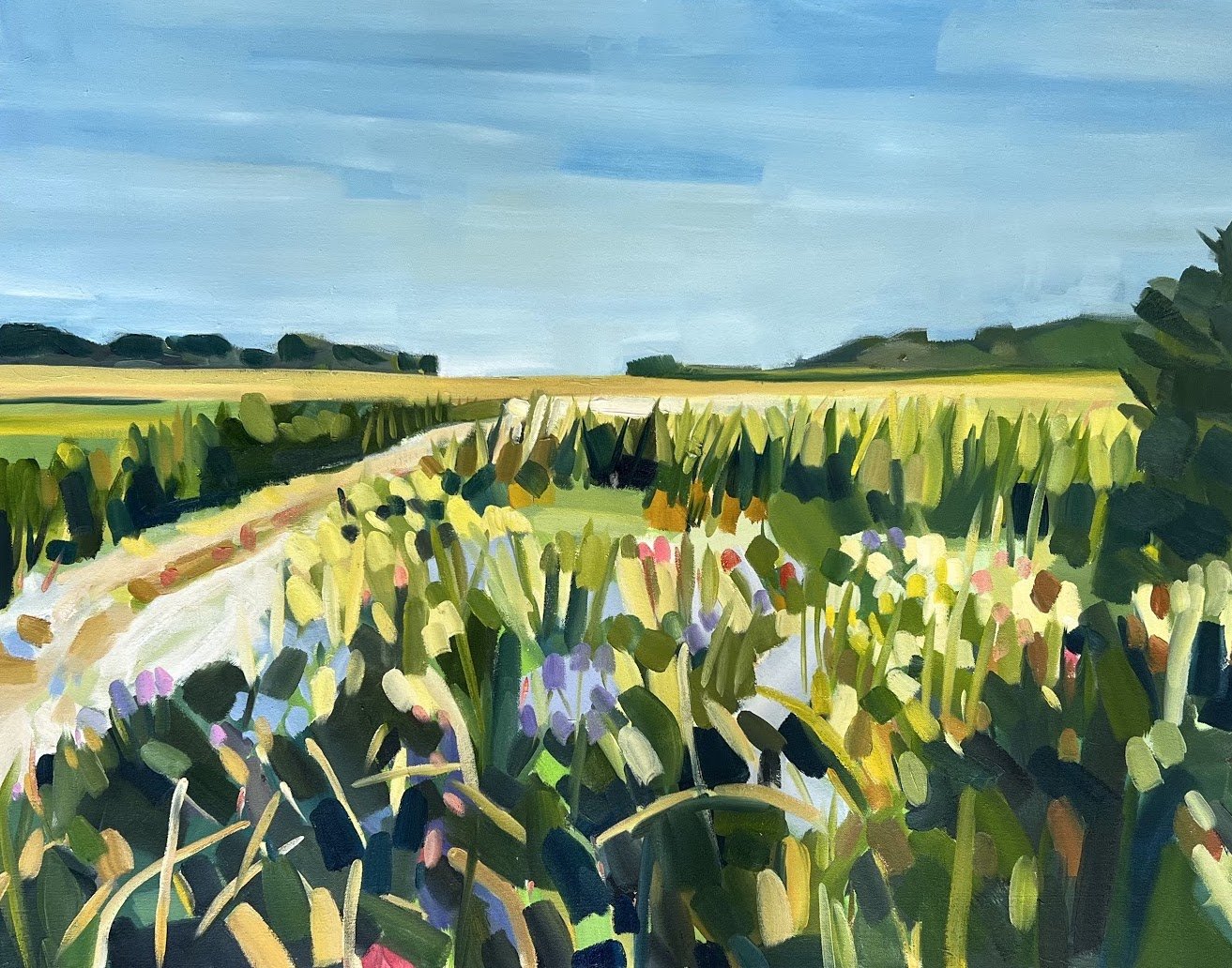 Spring Field, 24"x36", oil on canvas