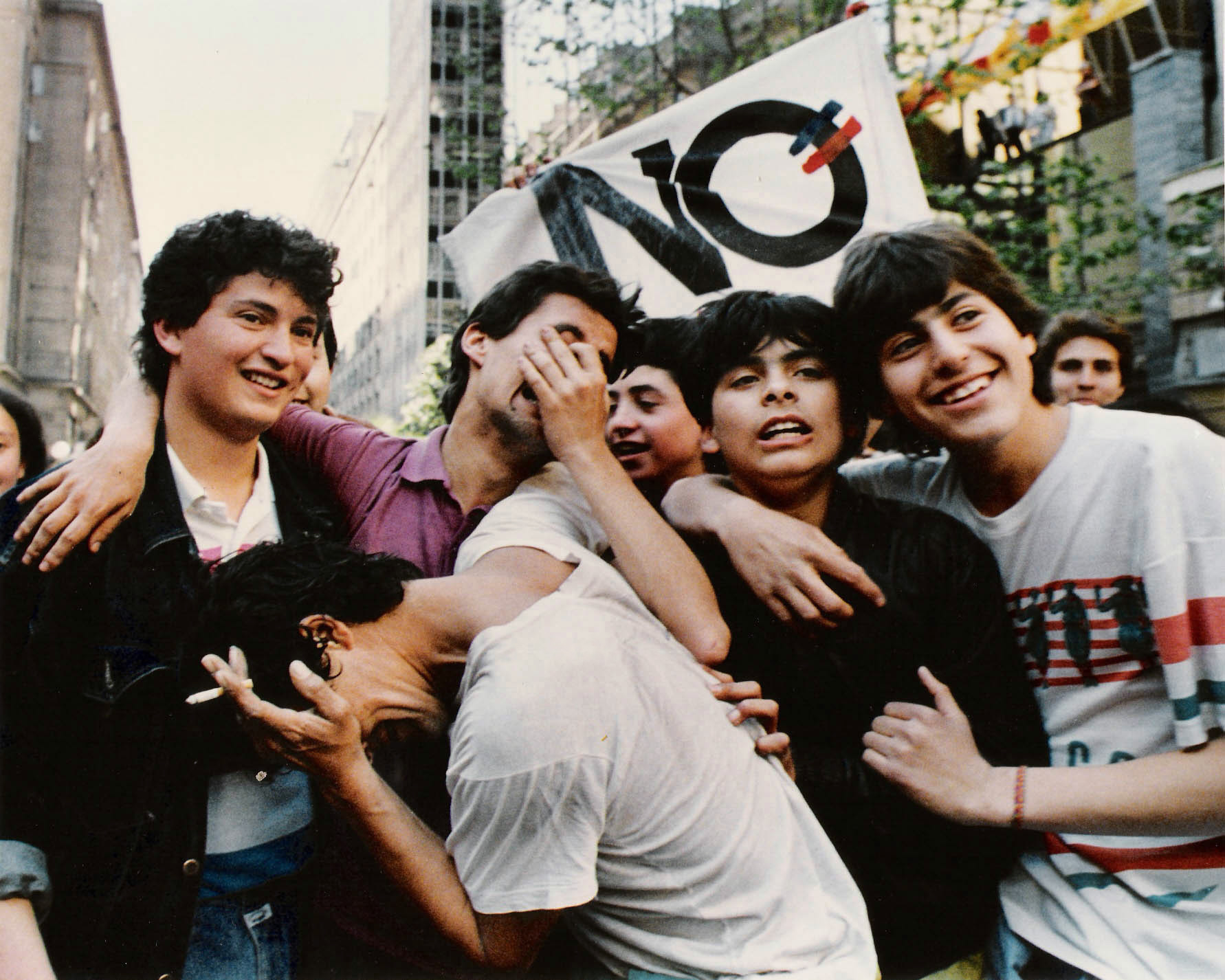 The "No" vote prevails to oust Pinochet in Chile, Santiago, 1988