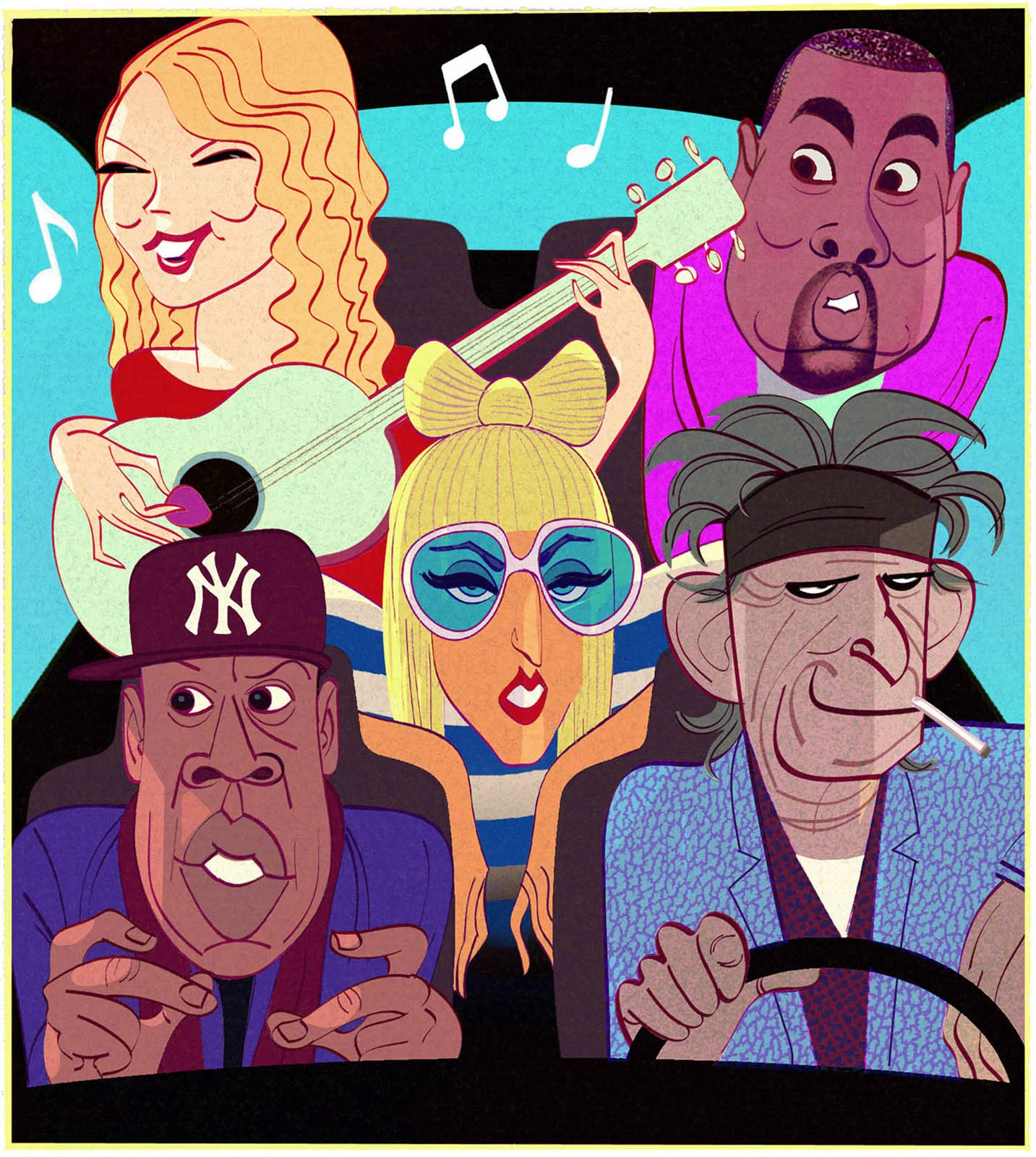 Taylor Swift • Kanye West • Lady Gaga • Jay Z • Keith Richards
