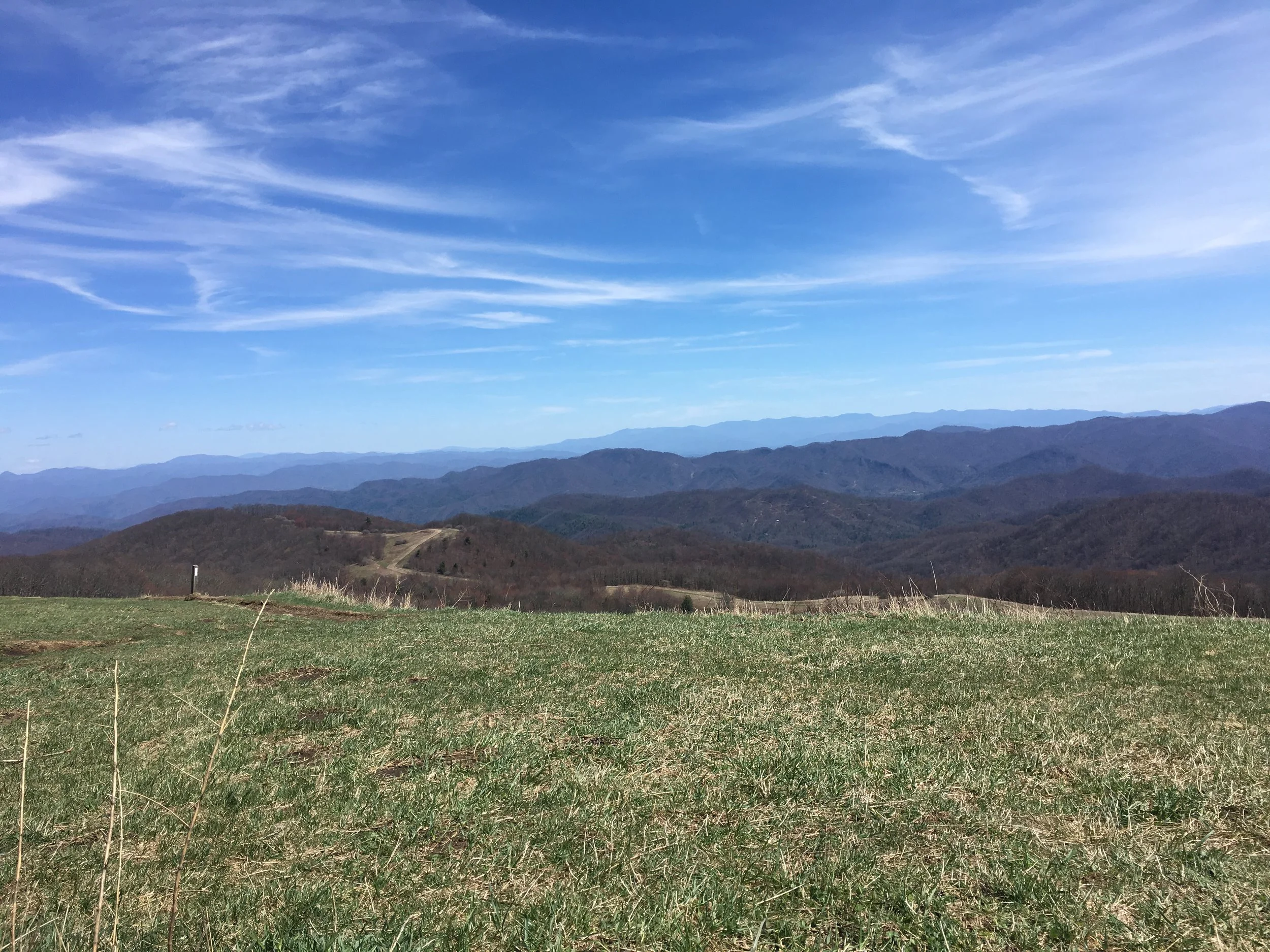 Looking North from Max Patch. Hot Springs is about 20 miles this way.