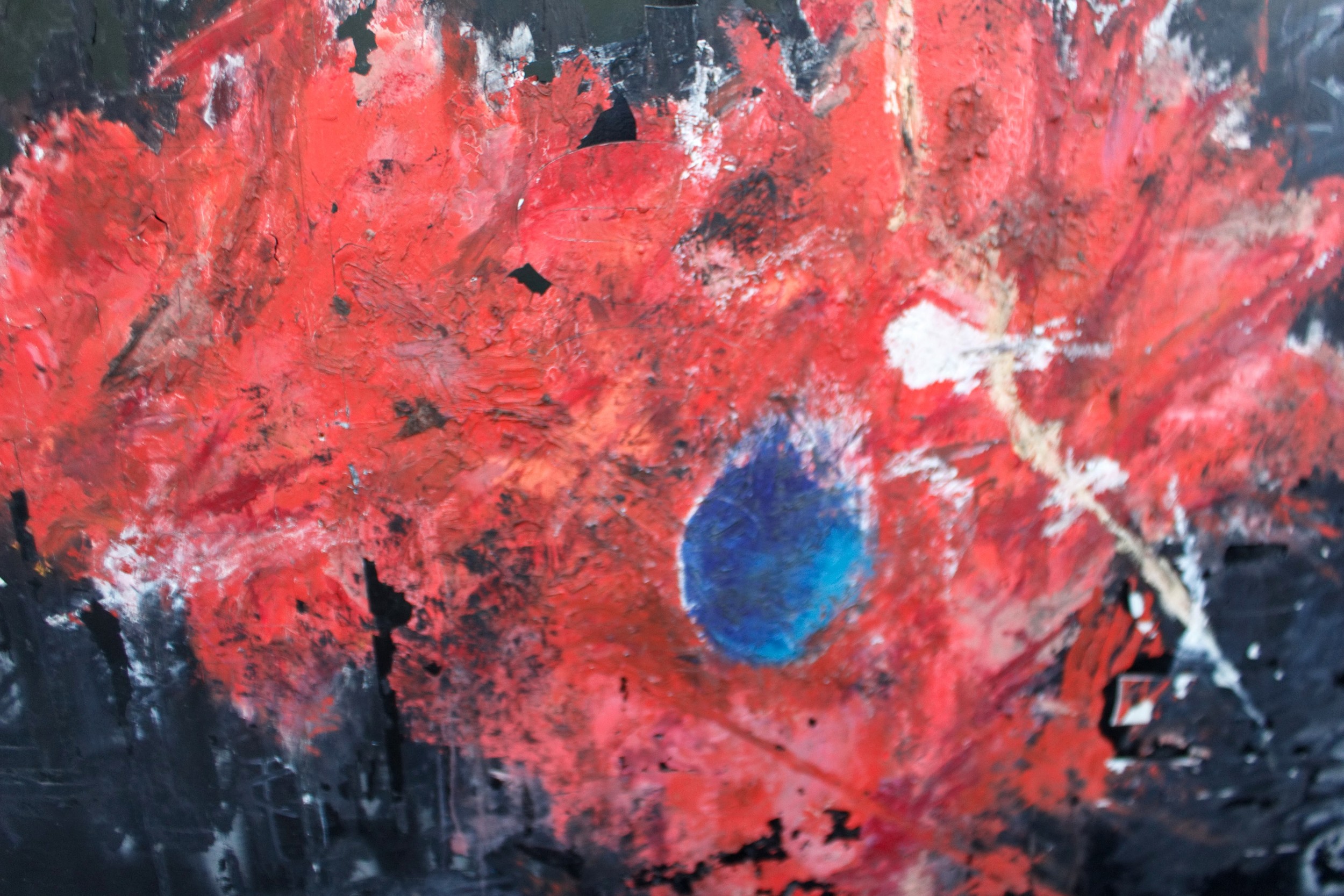 PULSE was a painting ripped straight out of my love for the twentieth century American Abstract Expressionist movement, both in painting and performance art. I wanted to capture the form, movement, and pure physicality of a human body, but I al