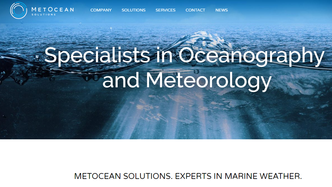 The new MetOcean Solutions website