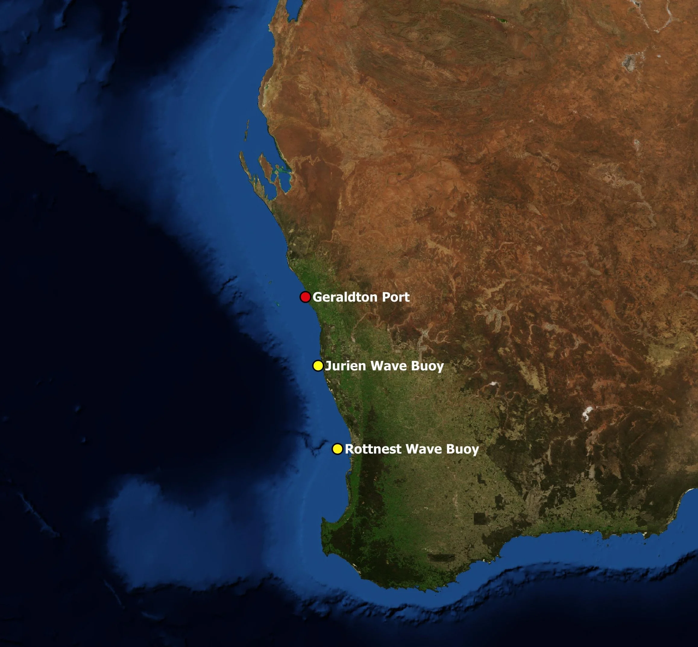 Data from wave buoys at Rottnest Island and Jurien Bay help improve long wave predictions for Geraldton Port.