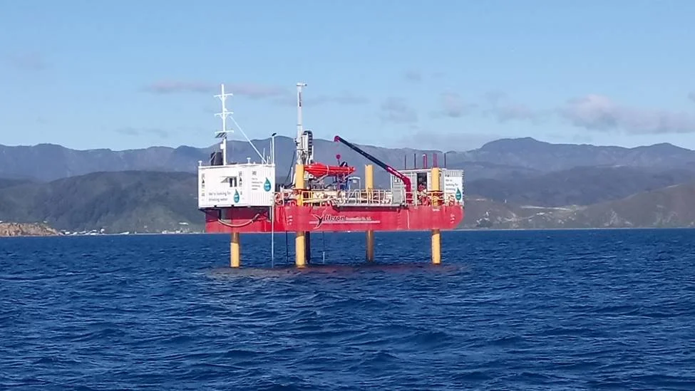 A marine drilling rig.
