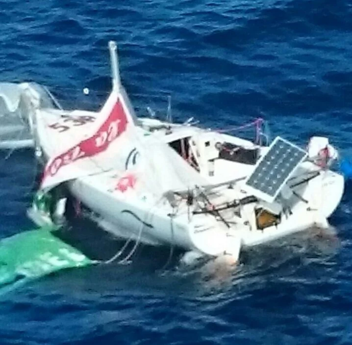 Jolly Rogers adrift in the Atlantic.