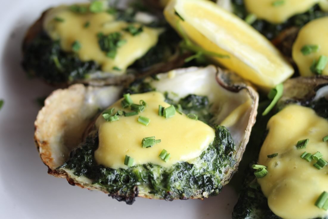 Grilled Oysters Rockefeller on our special menu this weekend! 🦪🦞