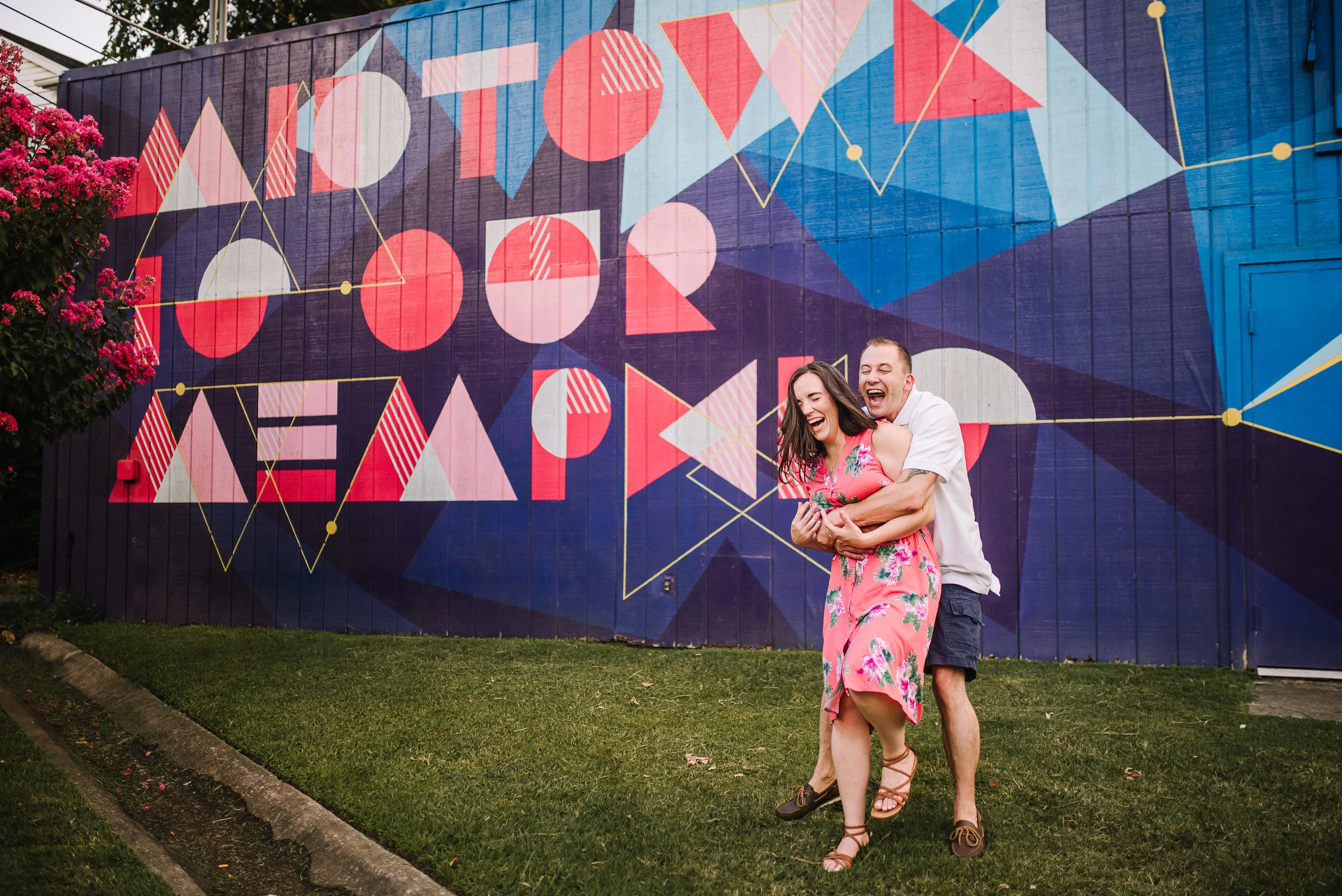Colorful Midtown Engagement | Cara &amp; Chris | Memphis Tennessee Engagement Photography