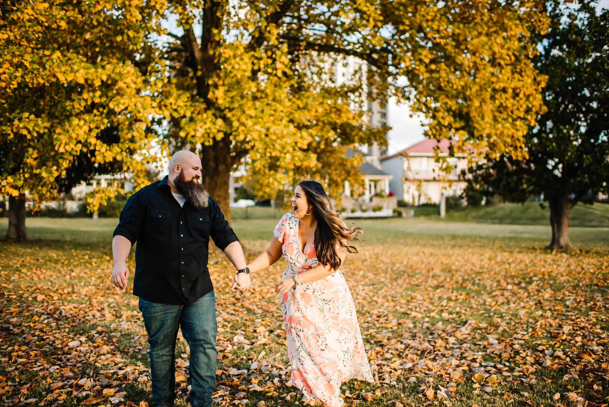 Vibrant Engagement Photography at Martyr's Park in Downtown Memphis | Kayleigh + David | Memphis Tennessee Photographer