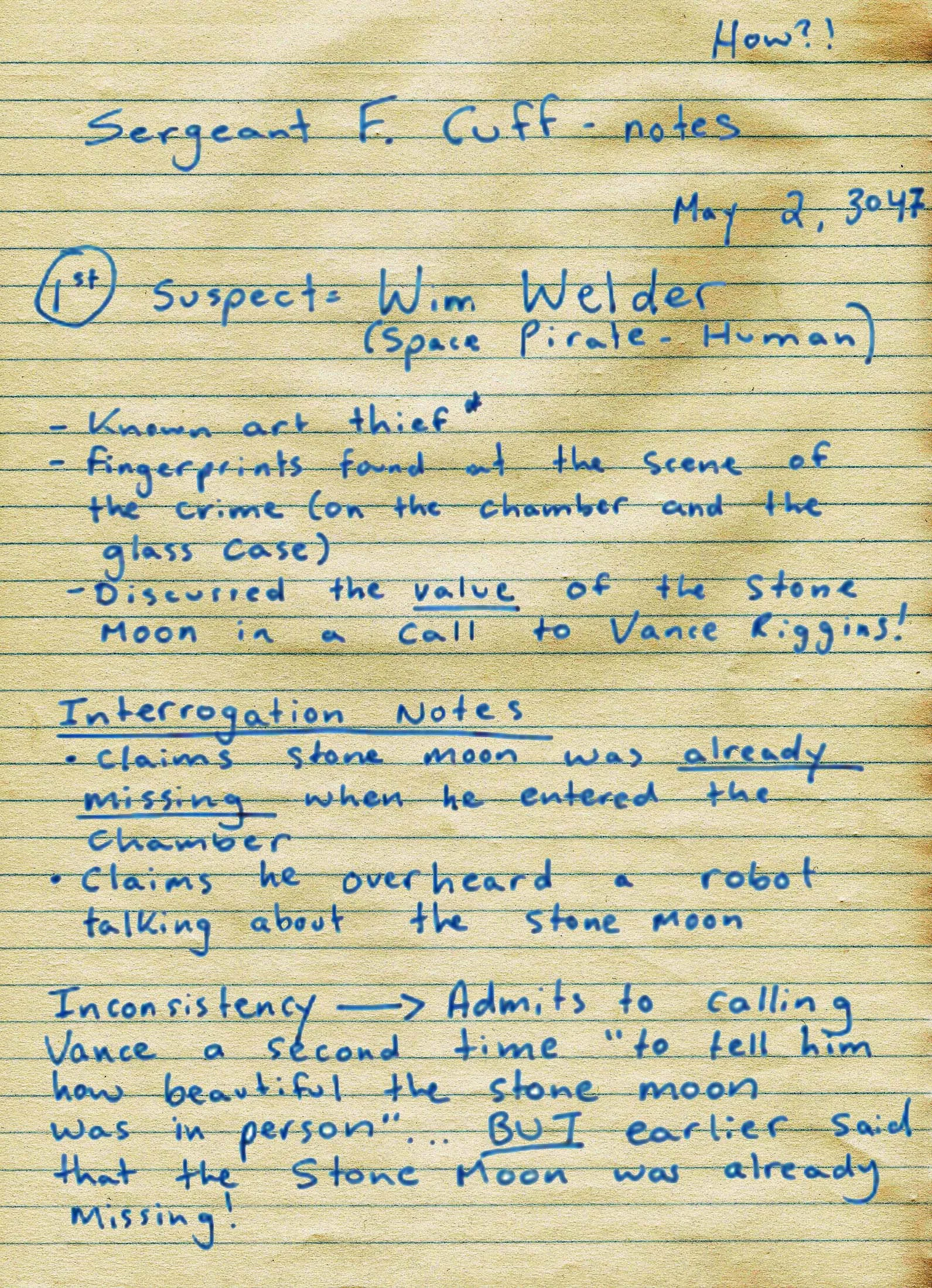 Notes on wim welder