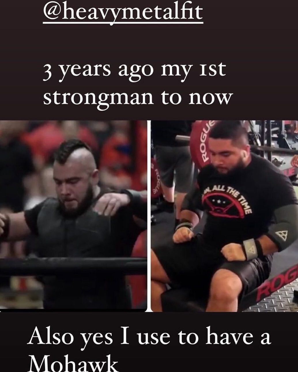 Happy to see you in Strognman all these years @thetexas_wolfman53 ! Keep it going! @heavymetalfit #roizo #strongman #determination