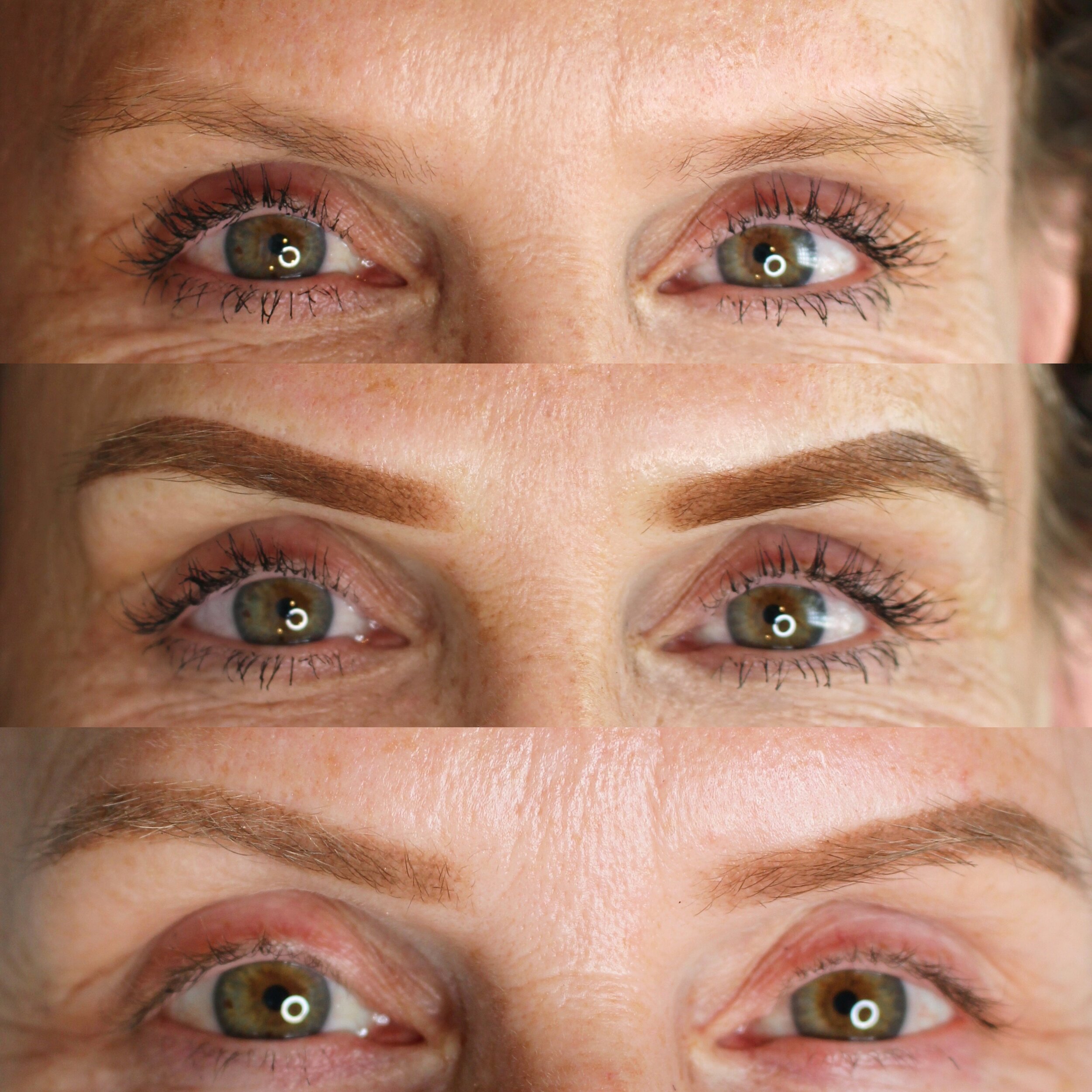 Natural shaded brows on redhead