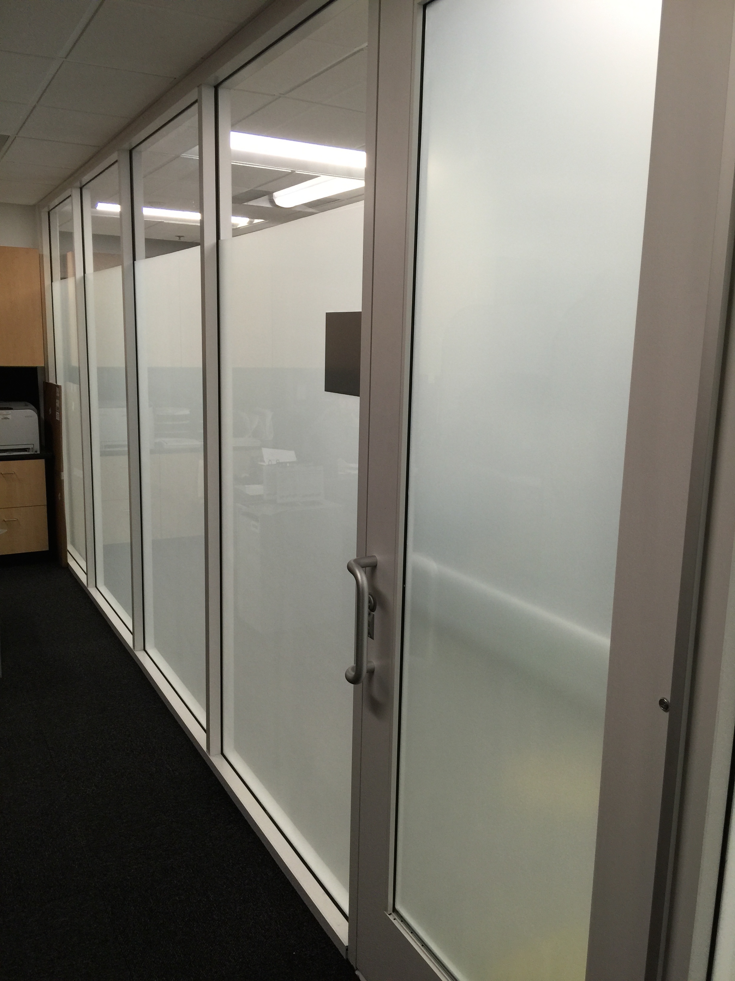 White frost privacy film