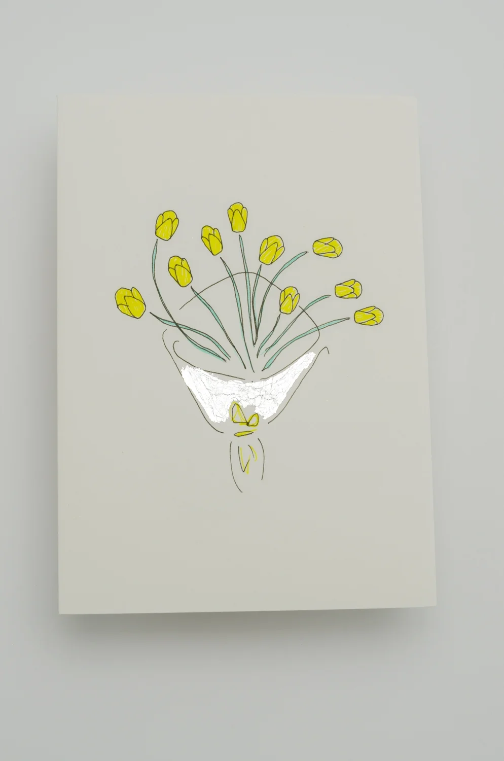 Yellow with Silver Foil