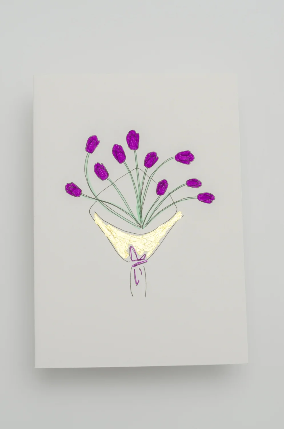Purple with Gold Foil