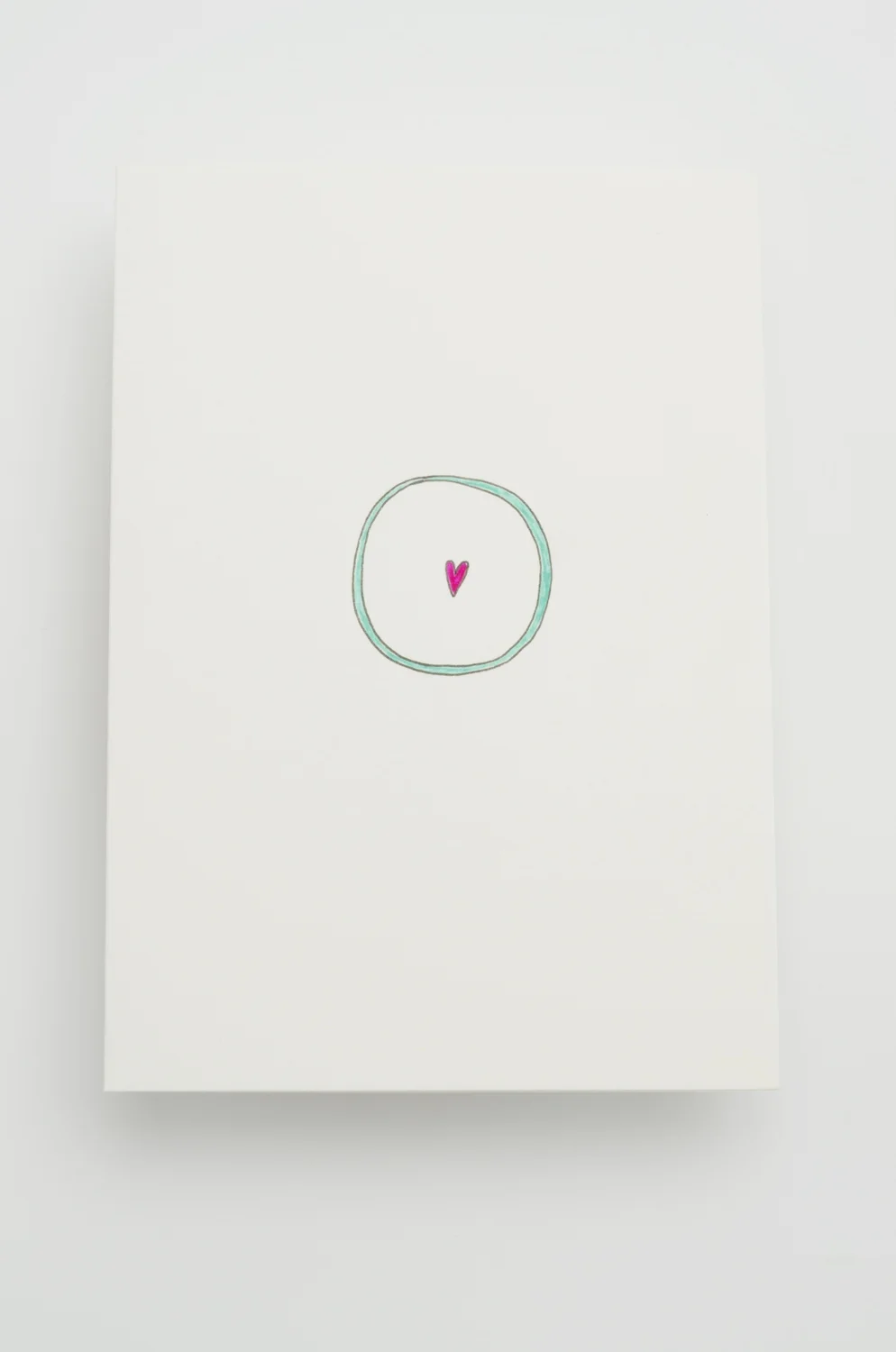 Green with Pink Heart