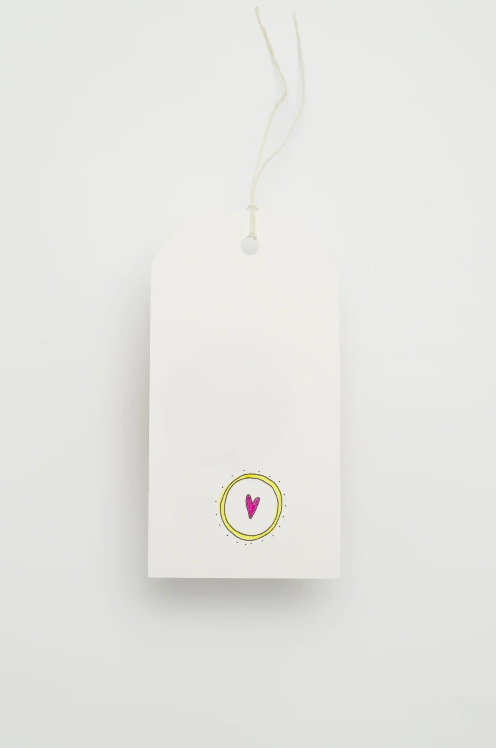 Yellow with Pink Heart