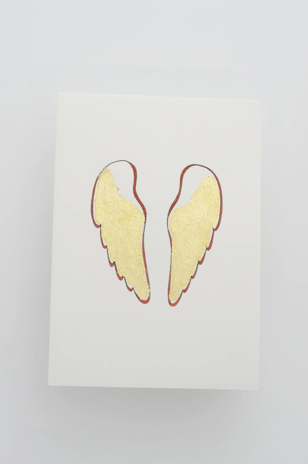 red wing with gold foil