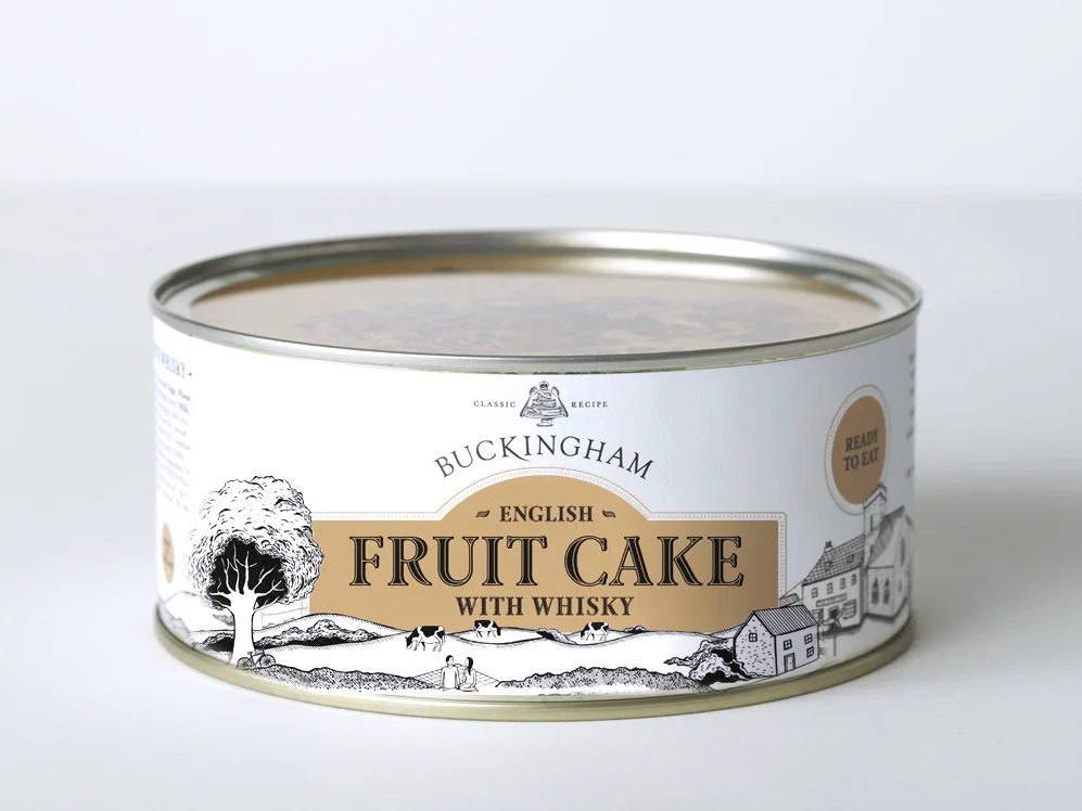 バッキンガム社 イングリッシュフルーツ ケーキ(スコッチ ウィスキー入り)缶詰スイーツ