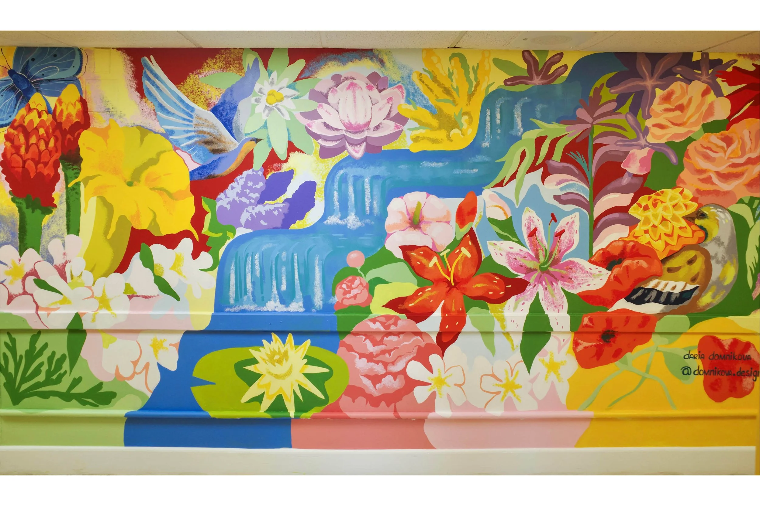 The O'Neill Centre botanical mural