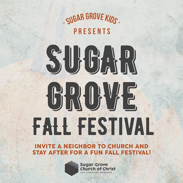 Don't forget to mark your calendars for our Fall Festival on Sunday, October 27th!