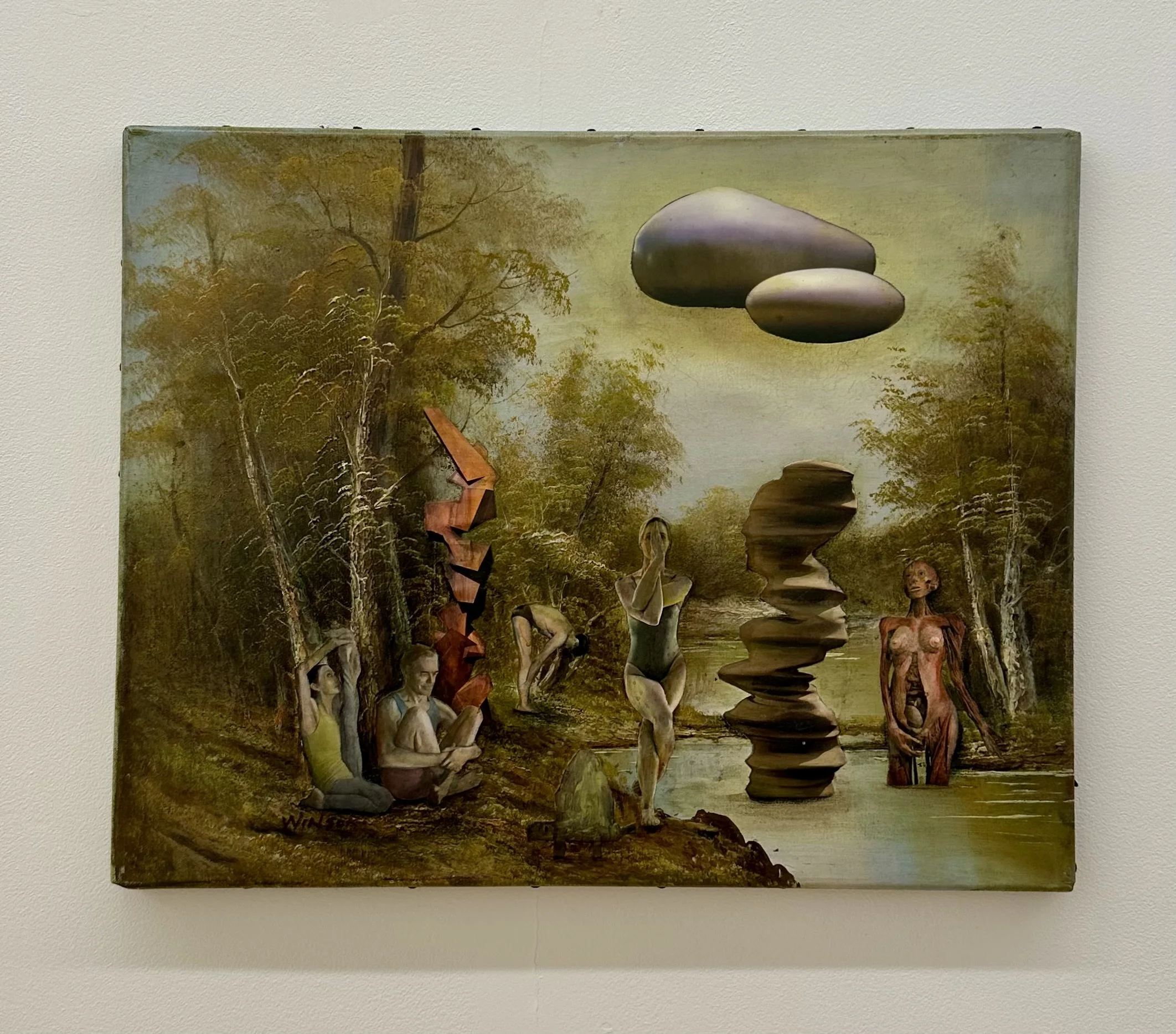 Hell, 2024
Oil, acrylic, watercolour, collage, canvas 410 x 510mm
