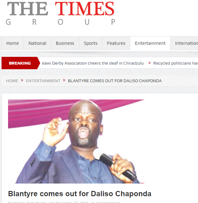 Malawi Times - 27 November 2017