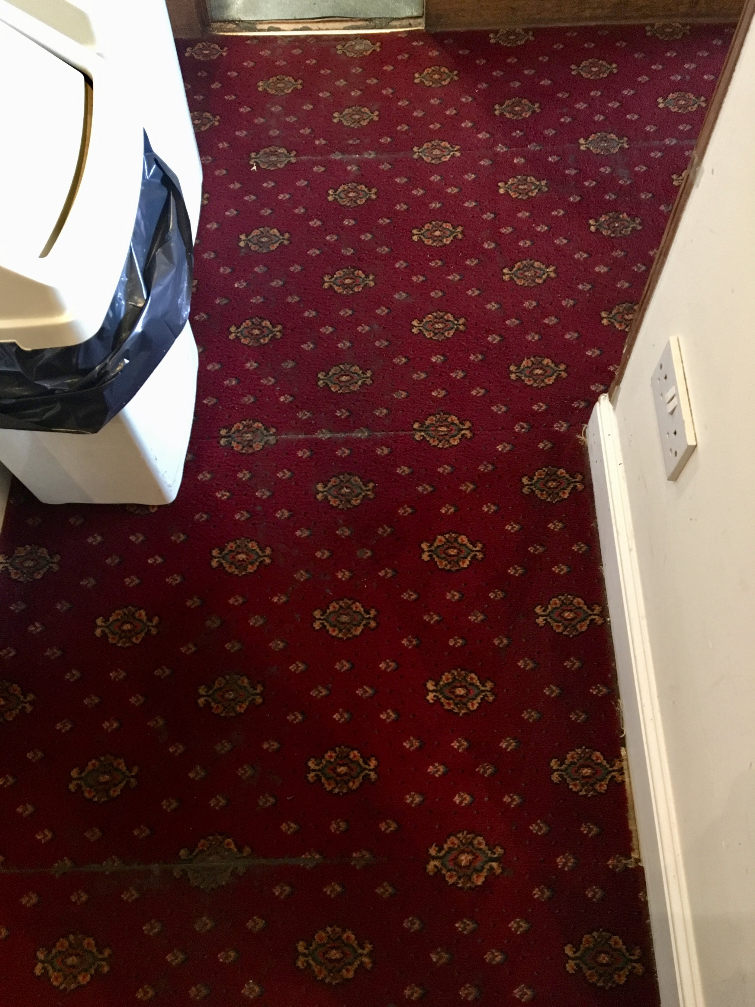 After cleaning pub carpet 'blacktop'