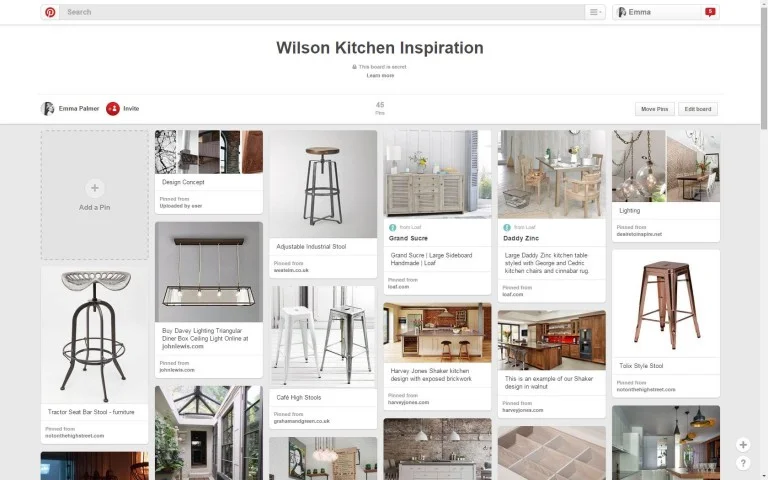 Example Pinterest Board
