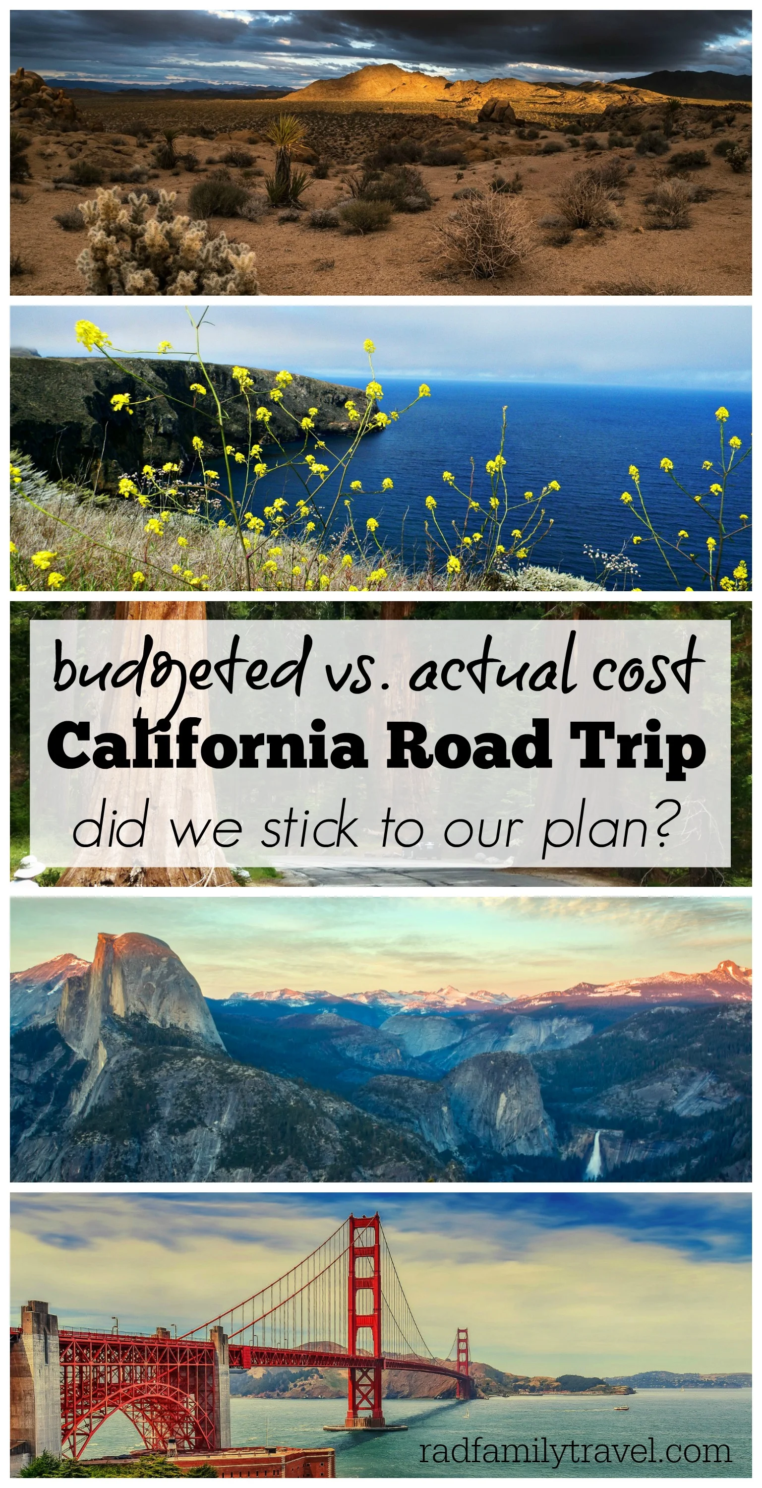 The actual cost of our California road trip