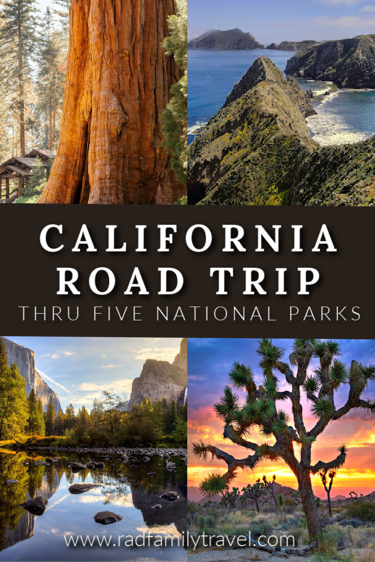 california national park trip