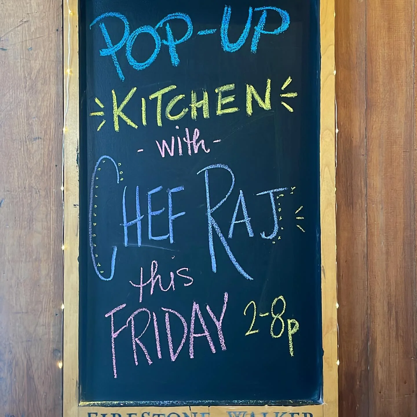Are you HUNGRY?! Don&rsquo;t miss our pop up with Chef Raj this Friday! 🍻