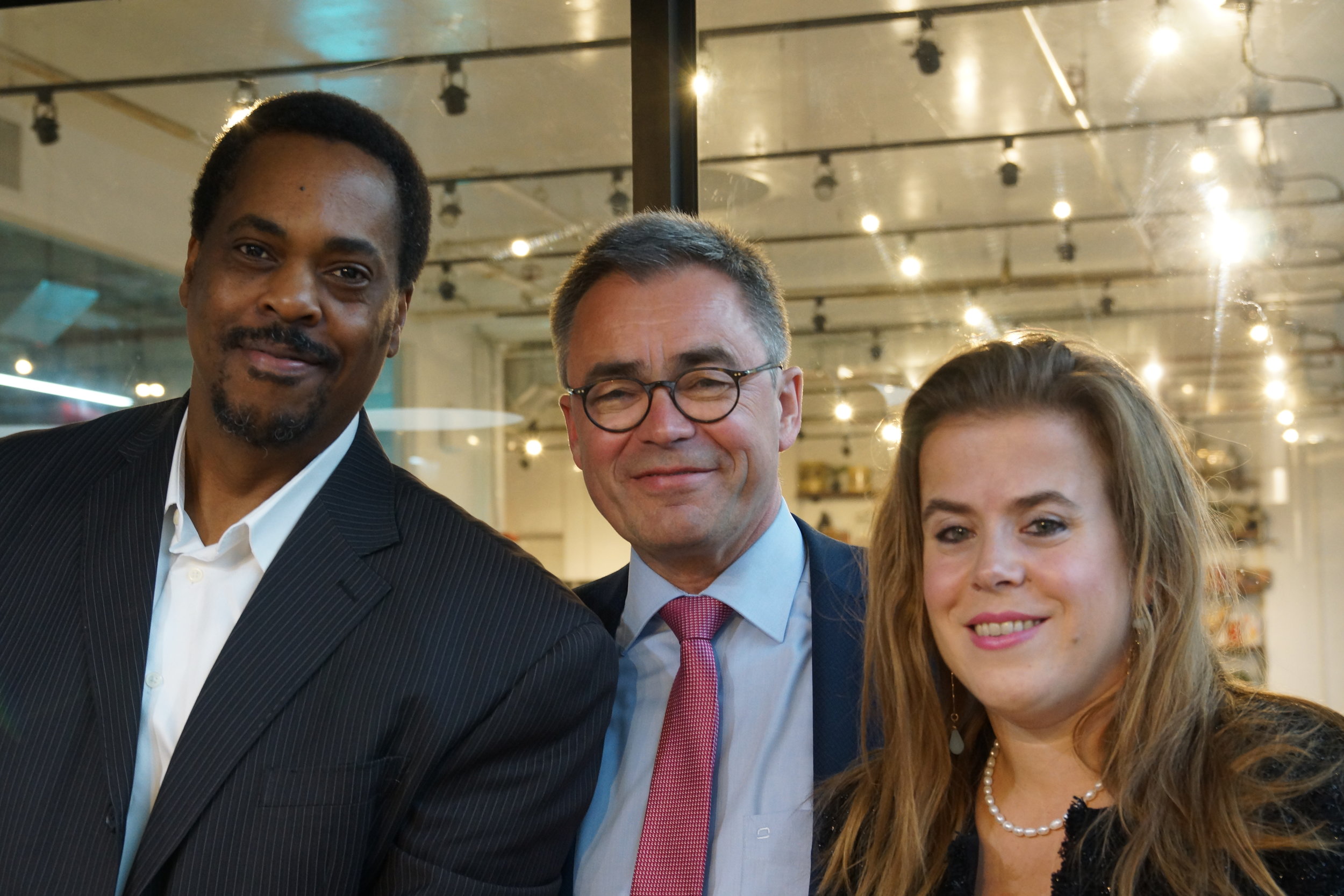 Clayton Banks (Silicon Harlem), Jos Wienen (Mayor of the City of Haarlem) & Valerie Vallenduuk