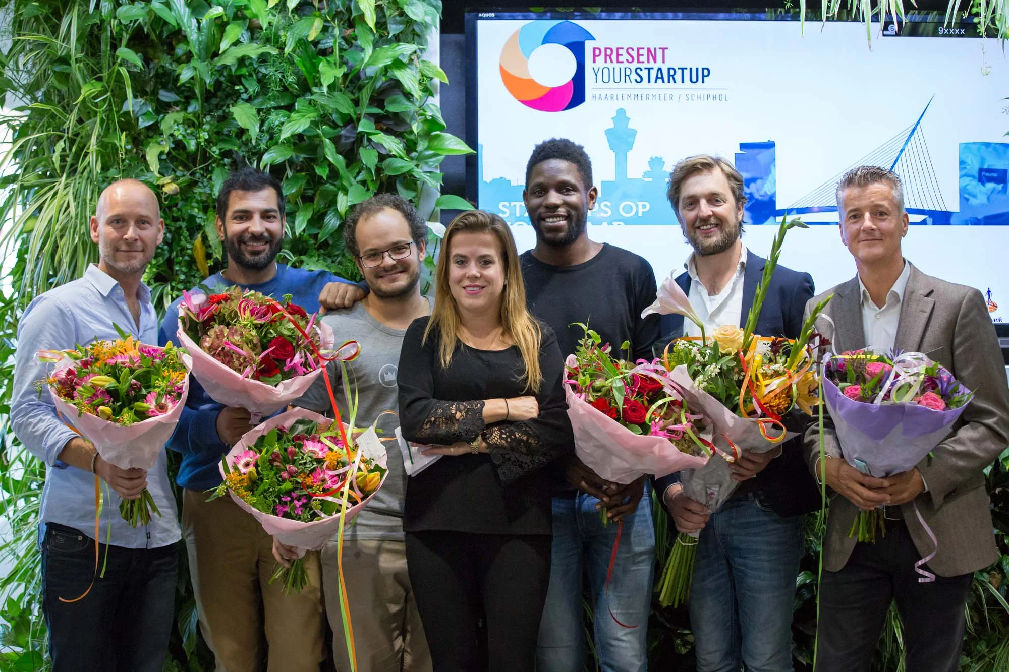 De geselecteerde startups & Valerie V 