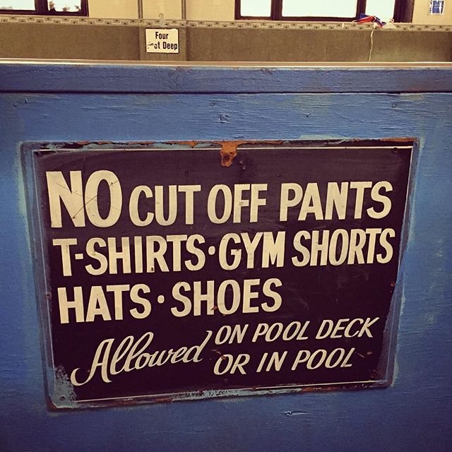 Pool Rules. Tony Dapolito Recreation Center, NYC, NY. USA.