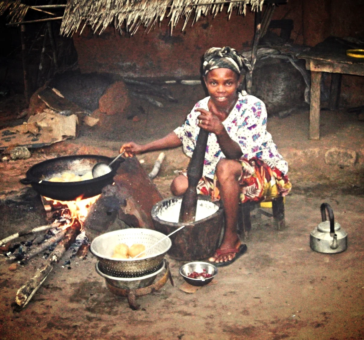 Cooking in the Ututu Village