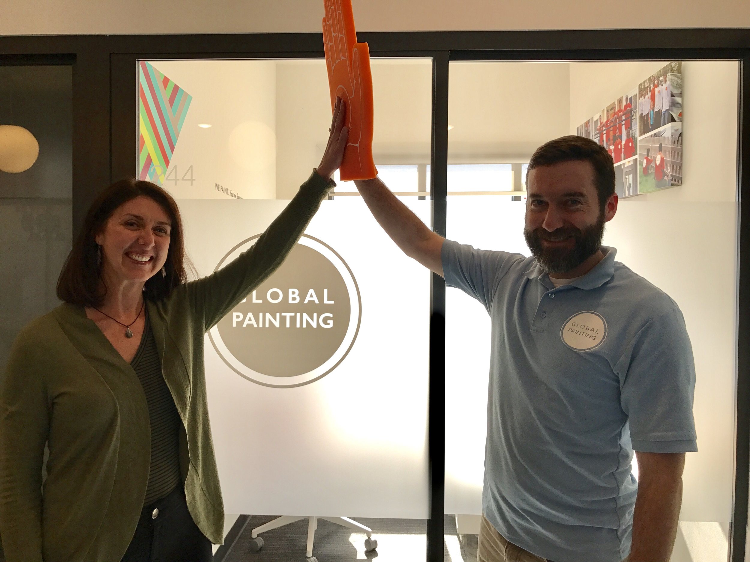 If you thought it could not get any better, ReEstablish Richmond's founder, Patrick Braford, owns a company that provides job training for refugees. The tagline at Global Painting is "We Paint. You're Happy." This is how the world works best. When we all done what we can.