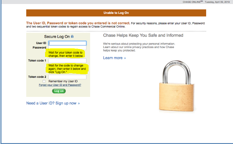 RSA Token UX—Before