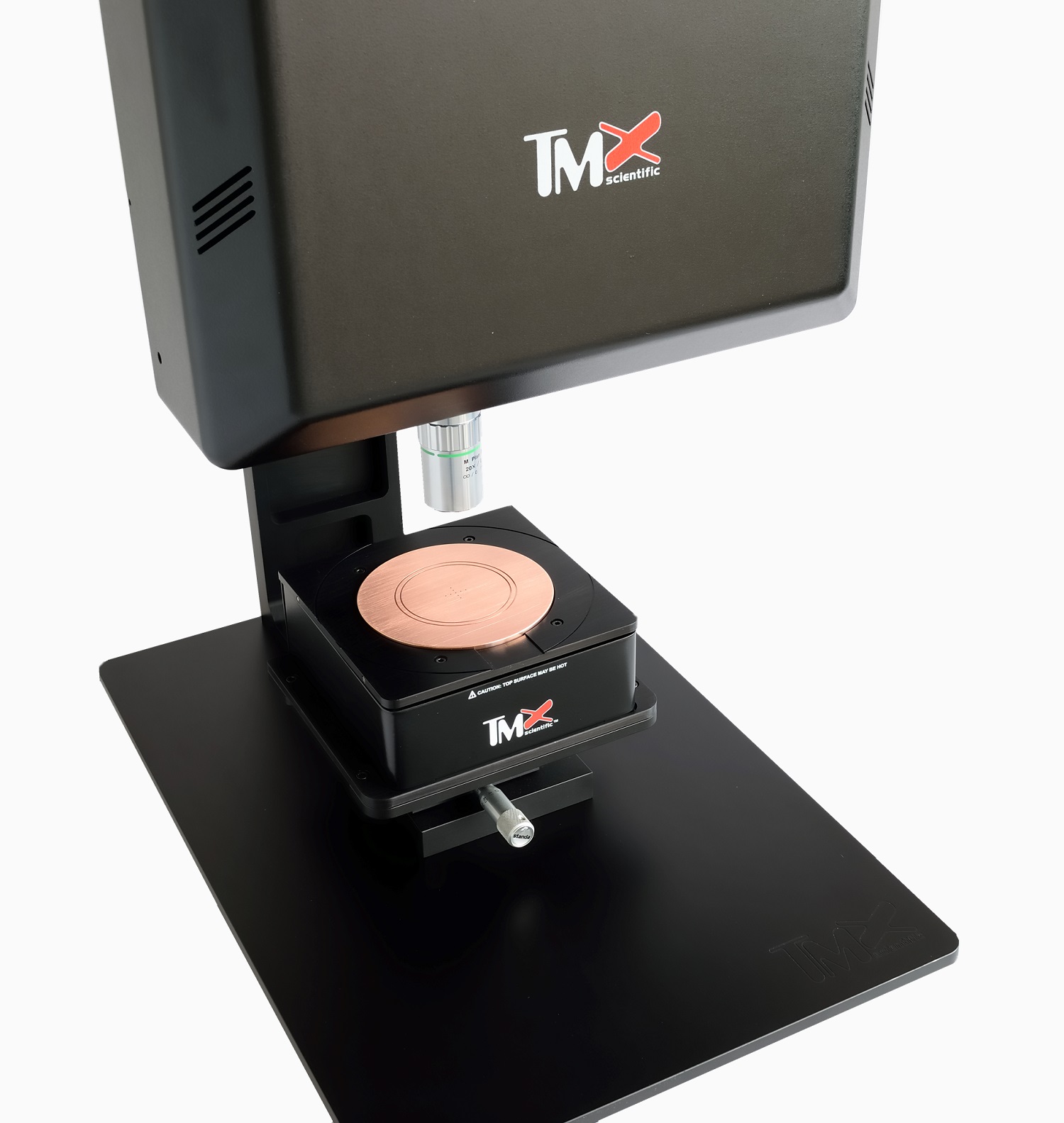  Transometer featuring a heated sample holder with manual movement. 