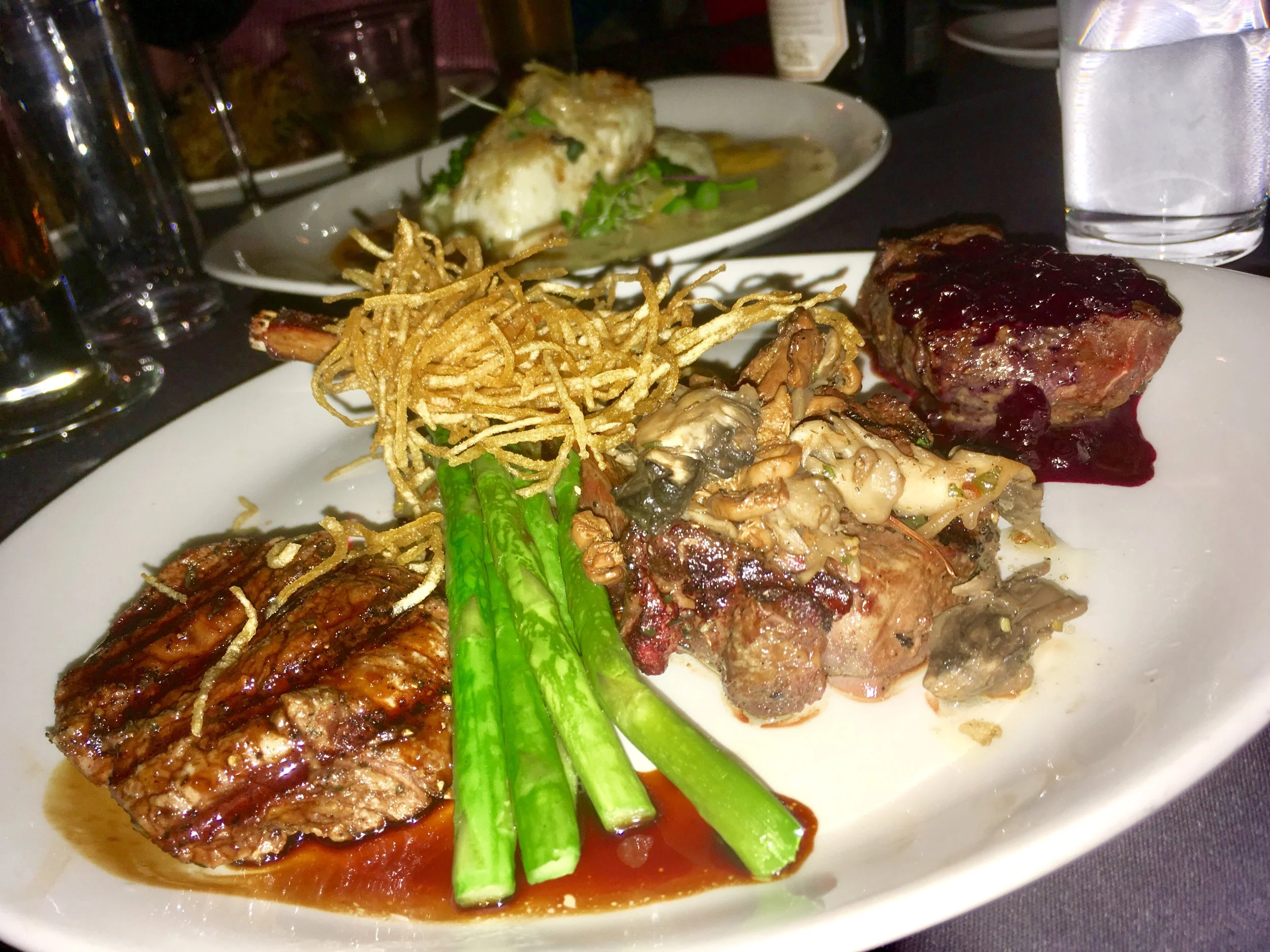 Wild Game Trio of elk, venison, and buffalo.
