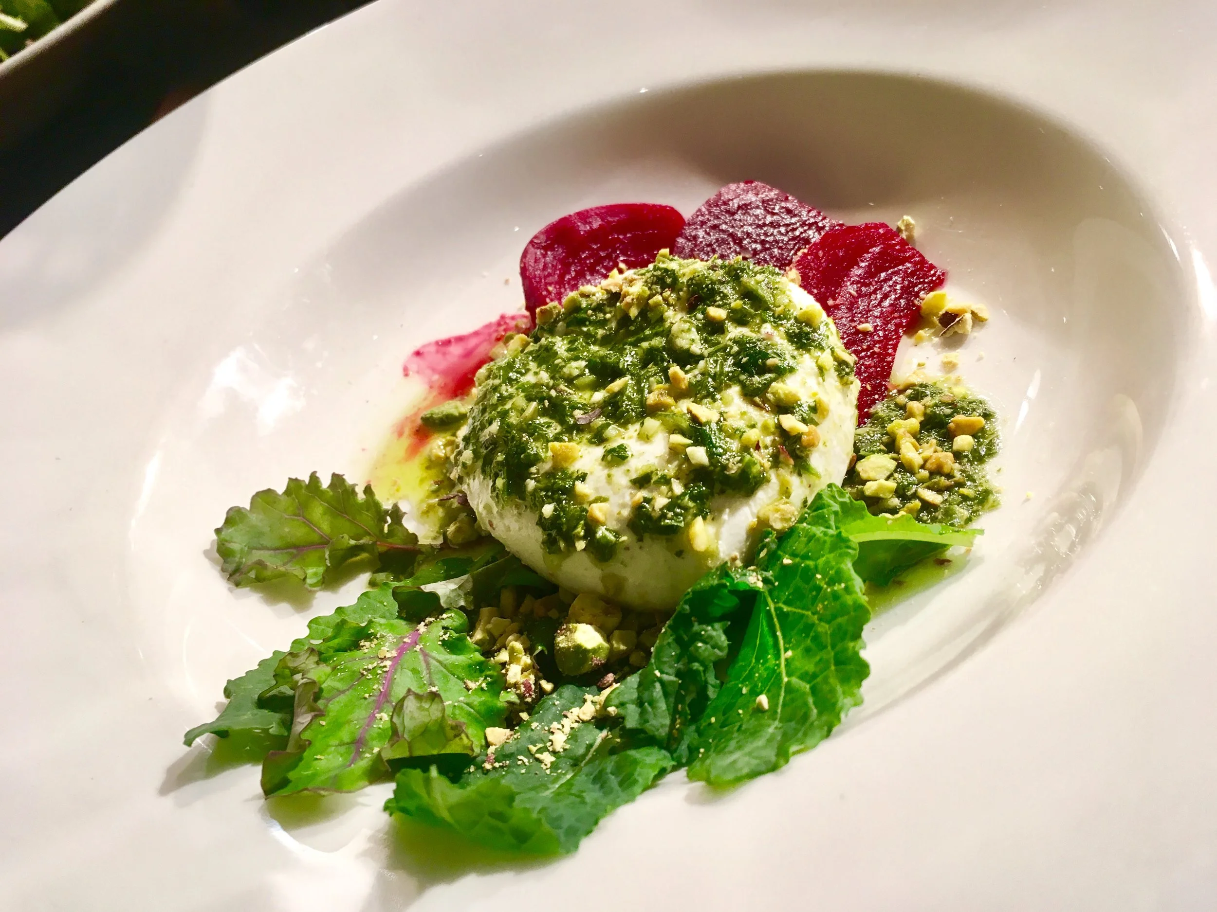 The beet and burrata appetizer from Firewood.